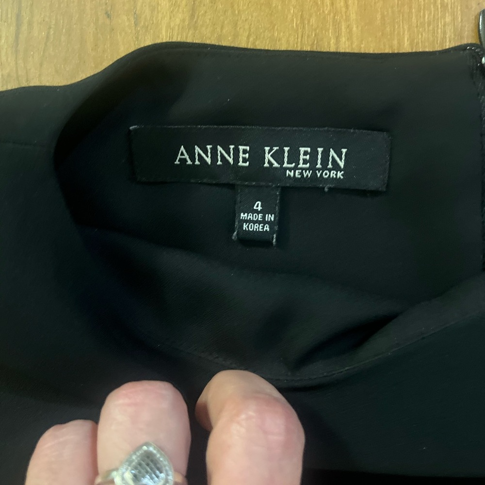 Anne Klein Black Ruched Mini Dress - Picture 2 of 6